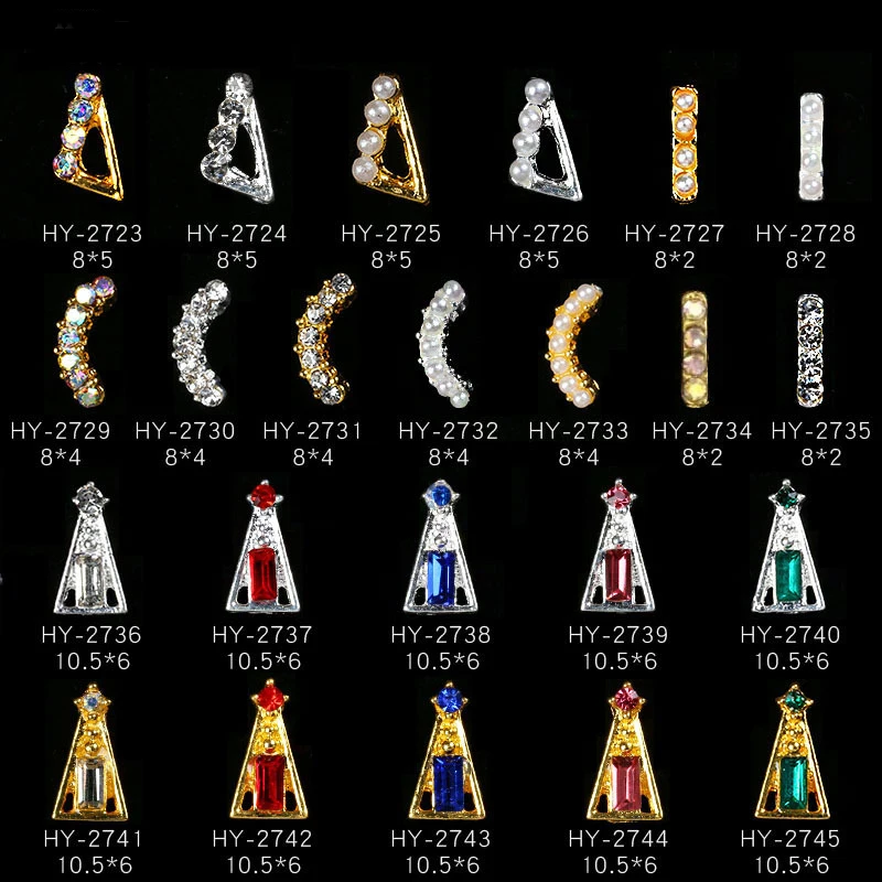 

10 шт./лот, сплав, дизайн ногтей, 3d плоская задняя сторона, красочные бриллианты, жемчужина, ювелирные изделия, стразы, украшения для ногтей