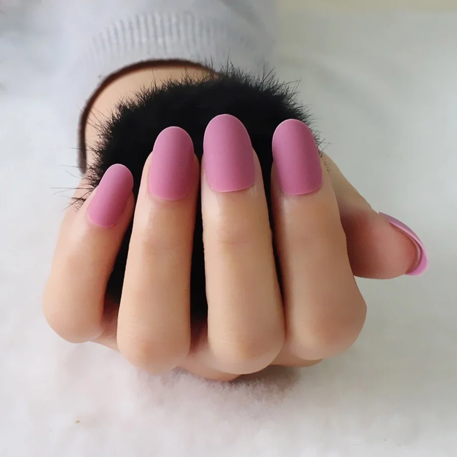 Искусственные ногти с полным покрытием 24 шт./компл. матовые накладные короткой