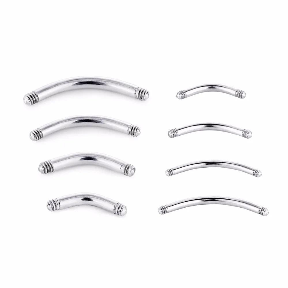 10 шт./лот Пирсинг из нержавеющей стали банановые детали для бровей пупка живота