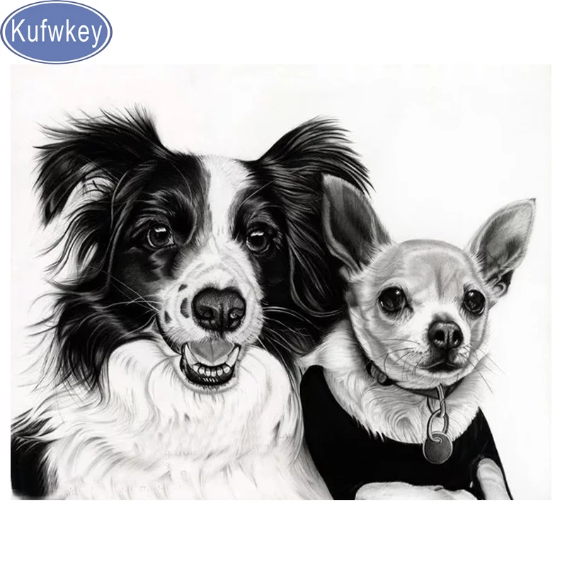 

Алмазная вышивка «сделай сам», картина с изображением милой собаки, мозаичная картина, квадратная картина стразы, алмазная живопись с живот...