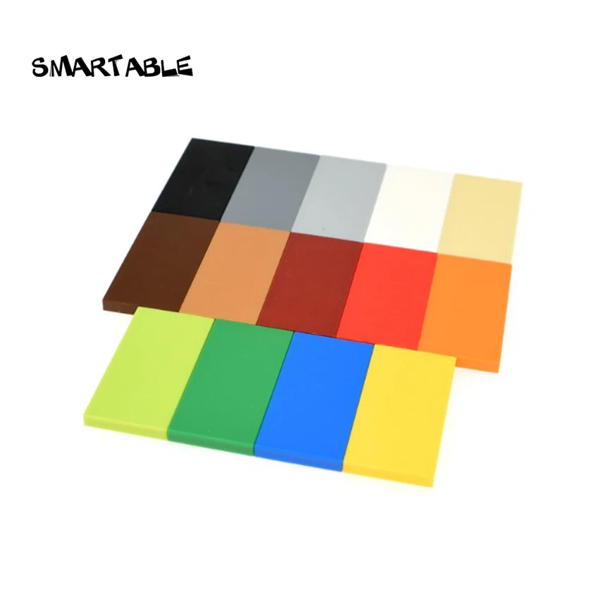 Smartable Tile 2x4 с пазом плоские шпильки строительные блоки MOC части игрушки