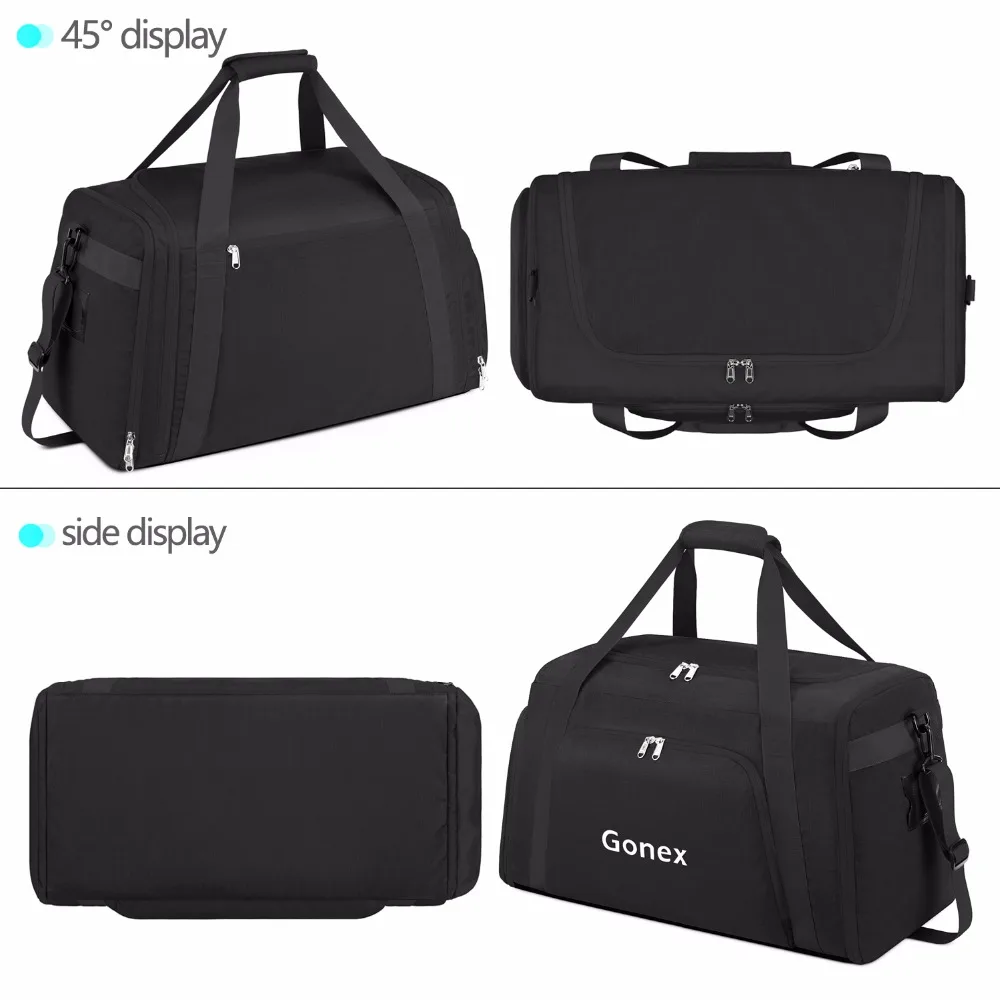 저렴한 GONEX-60L 휴대용 여행 더플백, 대용량 수하물, 편리한 야외 여행, 주말 휴가, 청소년 스타일