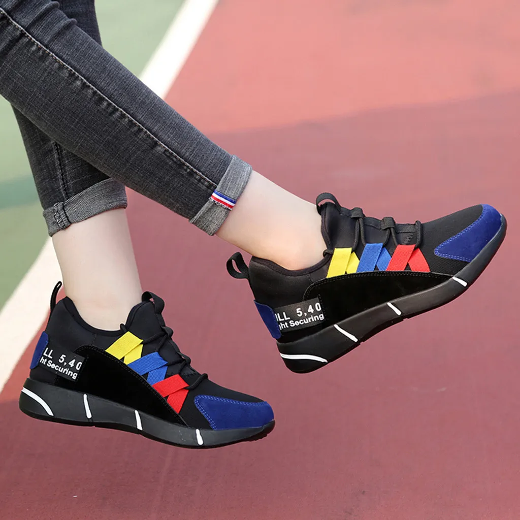 Новинка года; женская обувь; chaussures femme; Модные Повседневные кроссовки на шнуровке; дышащие кроссовки; спортивная обувь для бега; Zapatos De Mujer Sapat;#78