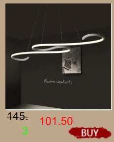 Modern led Chandeliers for Kitchen Dining Room Living Room Suspension luminaire White/Black Aluminum Hanging Chandeliers avize