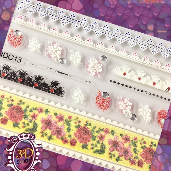 24 шт Стразы для ногтей, белые цветы, кружева, 3d наклейки для ногтей, самоклеющиеся, сделай сам, очаровательный дизайн, маникюр, дизайн ногтей, украшение
