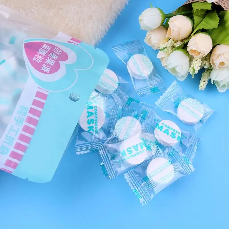 Сжатый лице маска Для женщин DIY одноразовые маски Acne нежную кожу увлажняющий