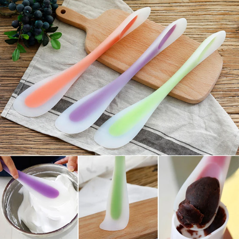XINAHER Baking Tools For Cakes Double Silicone Spatula Spoon Cookie Spatulas Pastry Scraper Mixer Butter Ice Cream Scoop