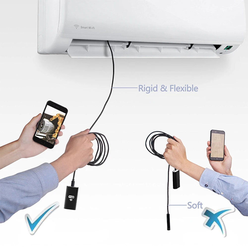 

1m 3m 5m Wifi Endoscope Camera Android 720P Iphone Borescope Waterproof Camera Endoscopic Android iOS Boroscope Camera