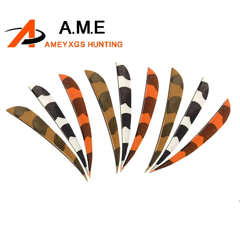 

200 Pcs Archery Arrow Fletching 5" Black Archery Arrow Turkey Feather For Arrows Camping Shooting Hunting Wood Bamboo Arrows