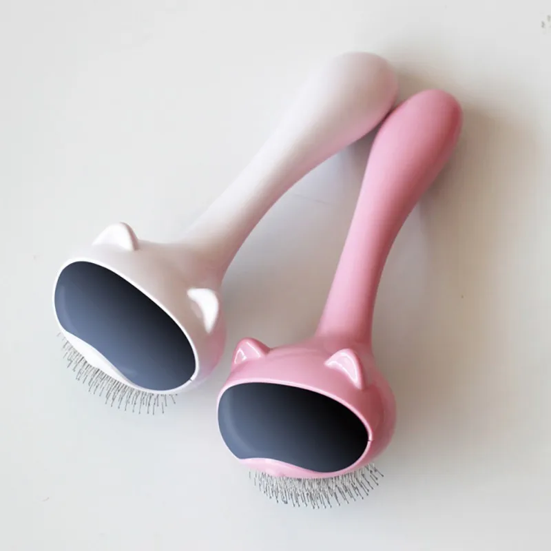 

New Pets Hair Remove Comb Lovely Stainless Steel Pins Brush for Pets Dogs Combing Comfortable Handle Loose Hair Removal Combs