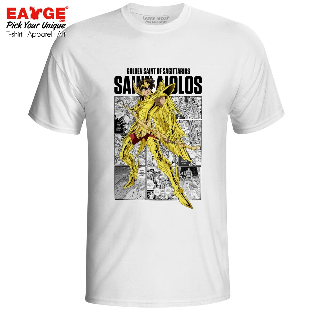 Gemini Saga T-shirt Gold Saints Anime Saint Seiya Knights of the Zodiac Print Funny T Shirt Active Novelty Style Women Men Top - Цвет: 08