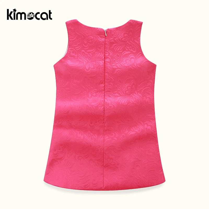 Kimocat Summer Baby colorful dress Fashion castle Toddler Kid Girls Sleeveless Handmade manga princess sundress | Детская одежда и