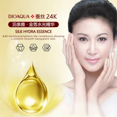 Bioaqua 24k Золотая фольга уход за кожей бренд Гиалуроновая кислота жидкая