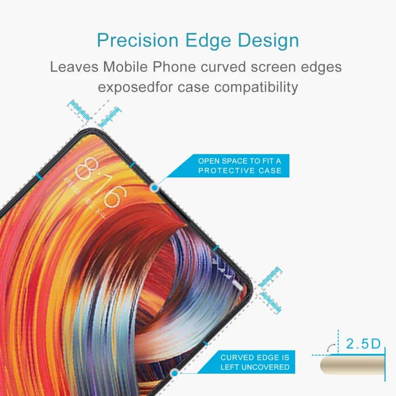Для Xiaomi Mi MIX 2 Max 2s 8 Lite Redmi 5A 5 Plus 9H твердость поверхности 2.5D изогнутые края