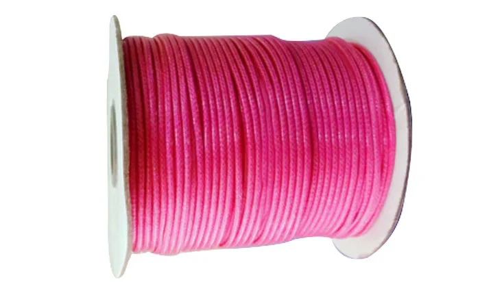0.5mm Dk Pink Korea Polyester Wax Cord Waxed Cord Thread+DIY Jewelry Bracelet Necklace Wire String Accessories 200yards/roll
