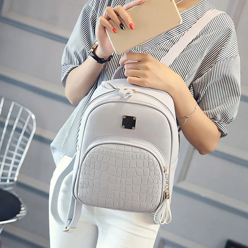 Женские рюкзаки из искусственной кожи сумка через плечо с крокодиловым узором