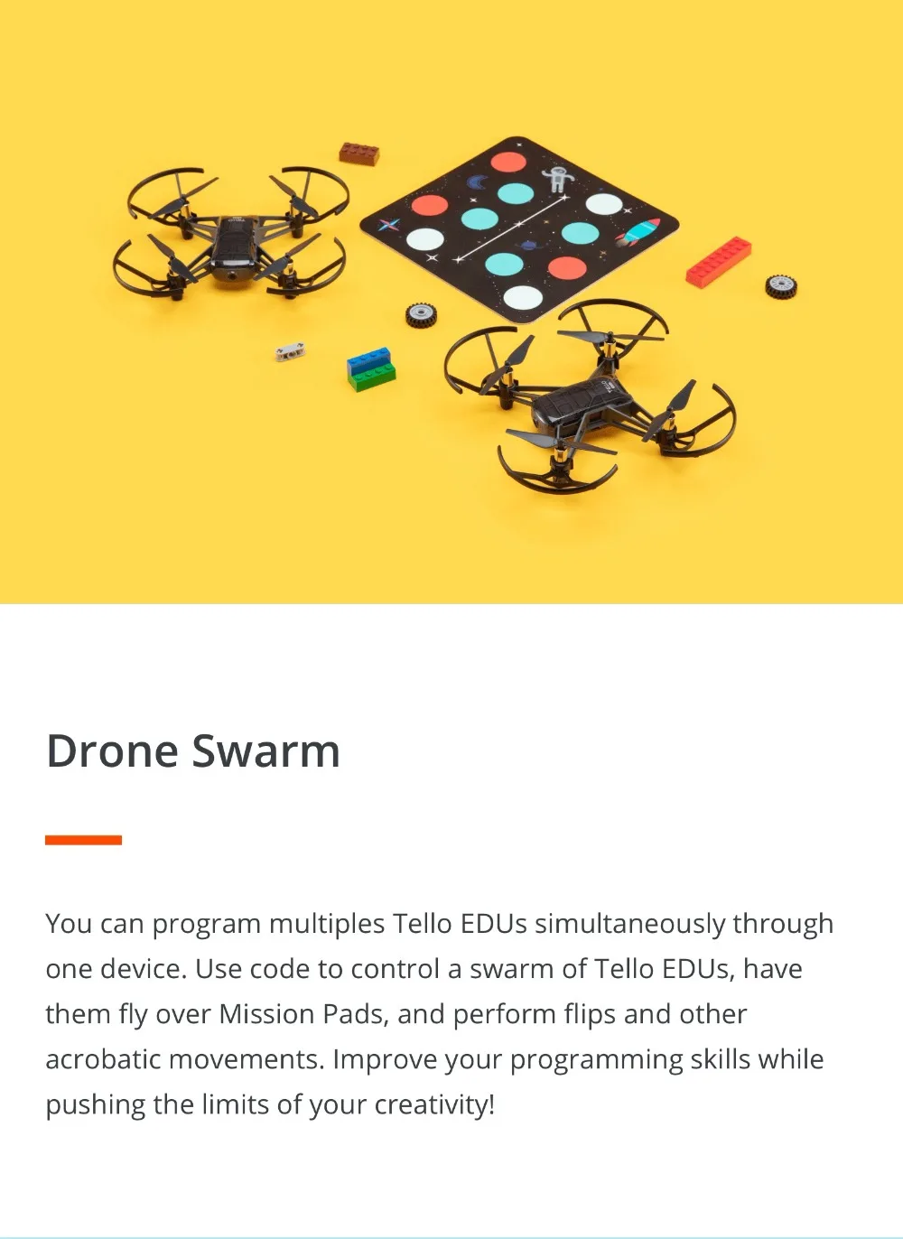 DJI Tello EDU/Tello Boost Combo Мини-Дрон выполнять летающие трюки снимать быстрые видео с EZ Shots игрушка плоскость FPV