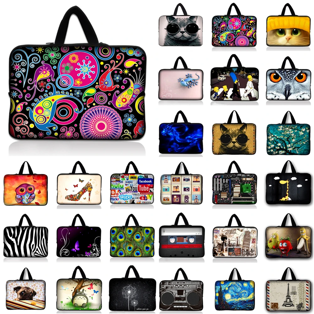 

7 10 12 13 14 15 17 Neoprene Laptop Bag Tablet Sleeve Pouch For Notebook Computer Bag 13.3 15.4 17.3 For Macbook Air / Pro #D
