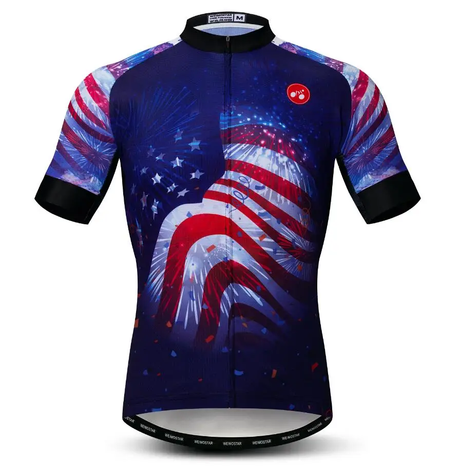 USA Flag Team Летняя мужская футболка для велоспорта с коротким рукавом Ropa Ciclismo MTB Одежда для велоспорта велосипедная рубашка для гонок Hombre Maillot Sweden желтая - Цвет: USA Flag Team