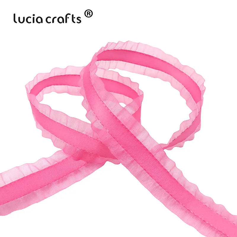 Lucia Crafts 5 ярдов 25 мм кружевные ленты Сетка кружевная ткань DIY платье украшения для