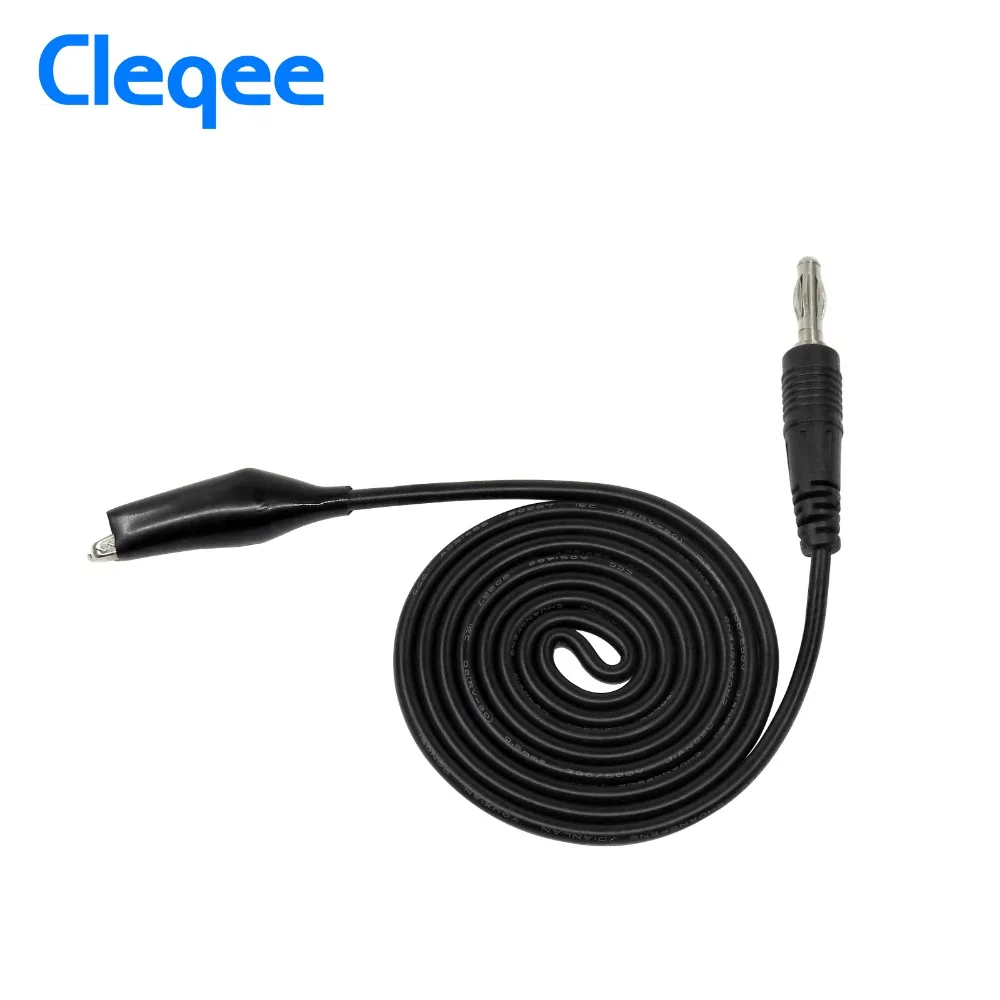 Cleqee P1038 1 комплект двойной стежок Аллигатор тест свинцовый зажим для зонда Кабель для мультиметров