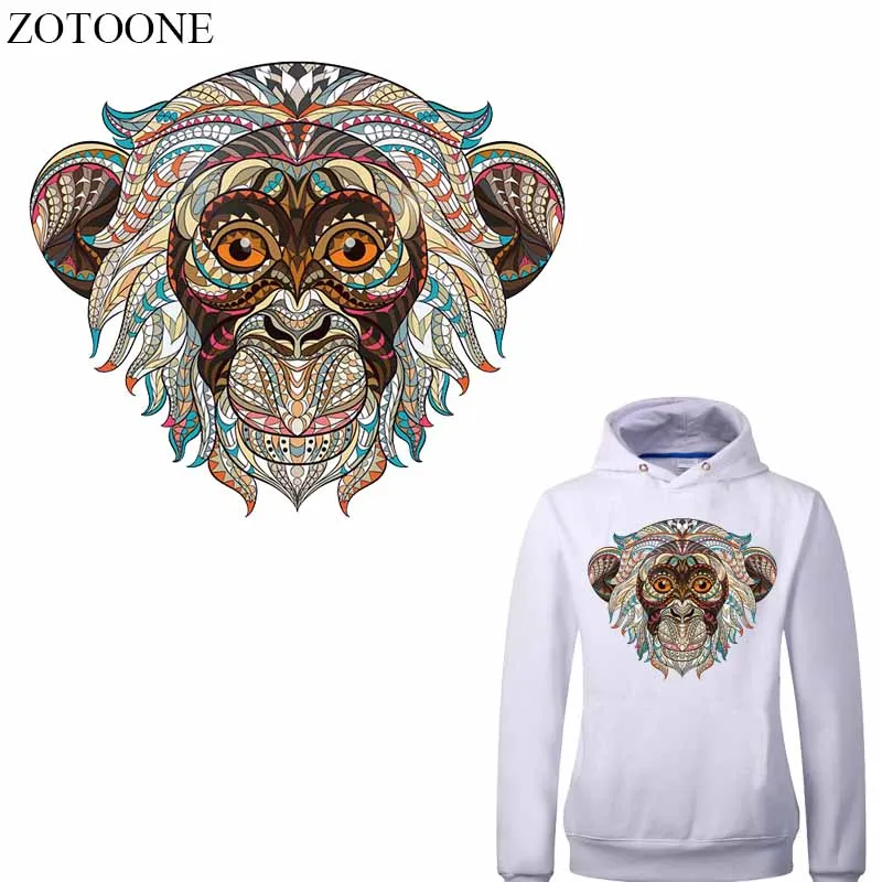 ZOTOONE обезьянка Декор железные нашивки одежда деко моющиеся Diy аксессуары значки