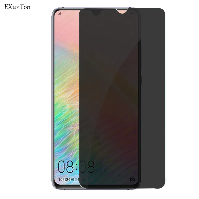 Защитное закаленное стекло EXUNTON для Huawei Mate 20 20X Lite 2.5D с защитой от шпиона Mate20X