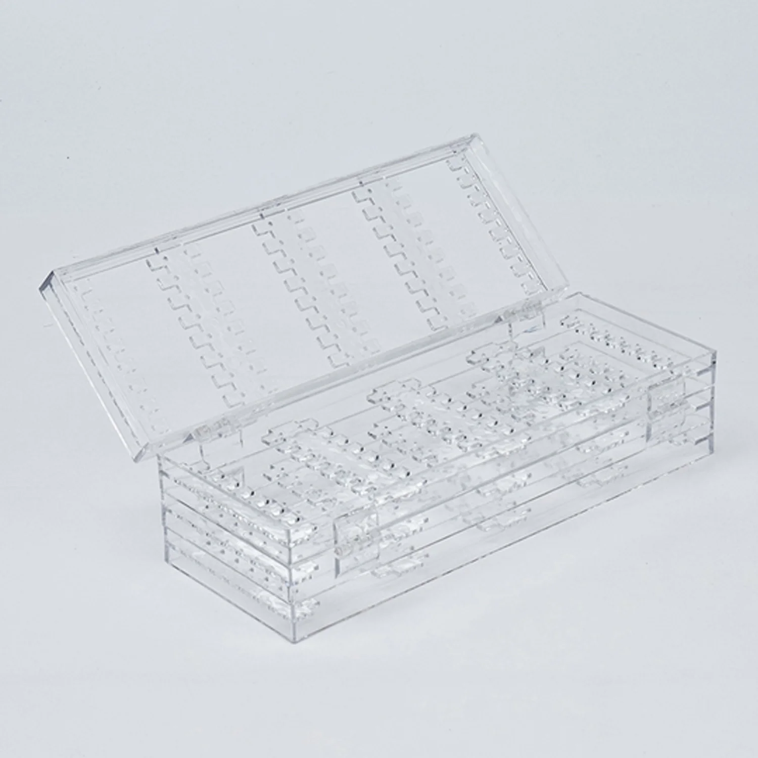 Behogar 4-Панель складные прозрачные акриловые ювелирные изделия Дисплей стойки