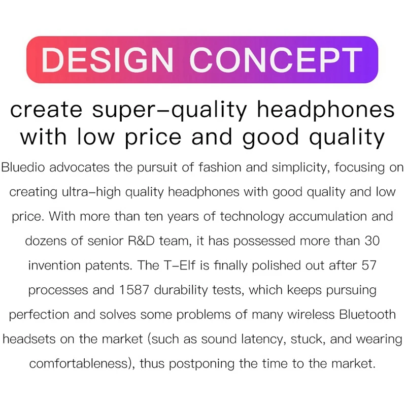 Bluedio беспроводные Bluetooth наушники для телефона T-Elf Tws стерео спортивные наушники гарнитура с зарядным устройством Встроенный микрофон