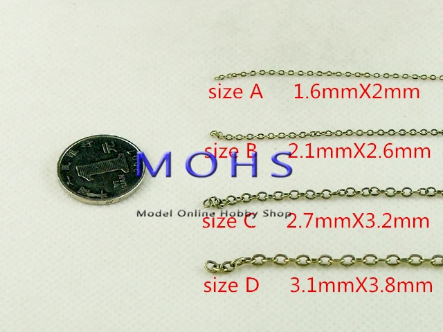 Бесплатная доставка 4 размера 3 м/лот бронзовая цепь анкер деревянный масштабная