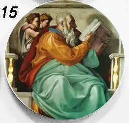 25 Michelangel итальянская настенная подвесная декоративная тарелка художественное керамическое украшение для дома/отеля/ресторана - Цвет: 25