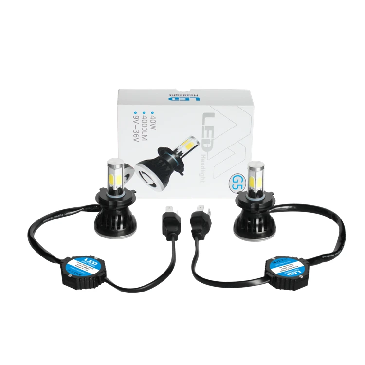 Комплекты светодиодных фар HB1 8000 лм H4 Hi/Lo H4-3 9001 80 Вт/комплект Plug &amp Play H13 9004 9007 HB2 HB5