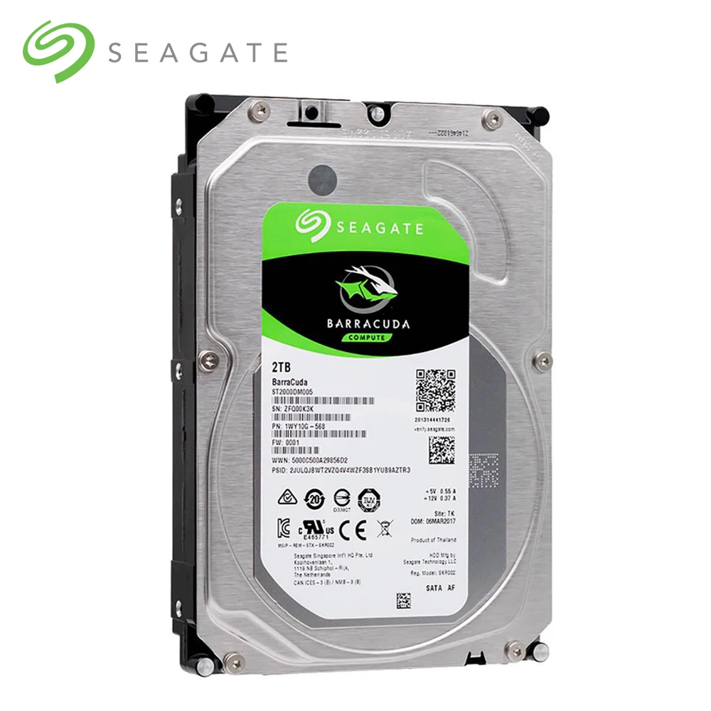 Оригинальный Seagate 2 ТБ Настольный HDD 3 5 &quotВнутренний жесткий диск SATA 6 ГБ/сек. 7200