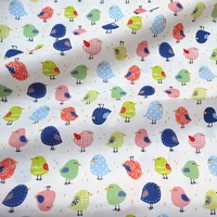 printed birds baby cotton quilting fabric by meter for diy sewing patchwork fabric sheet fabric 50160cm