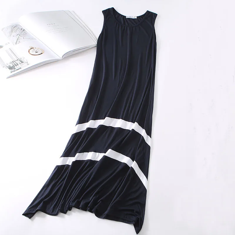 Sanishroly 2018 New Women Summer Tank Dress Modal Long Maxi Dresses Female Sleeveless Big Circle Boho Beach Vestidos SE067 | Женская
