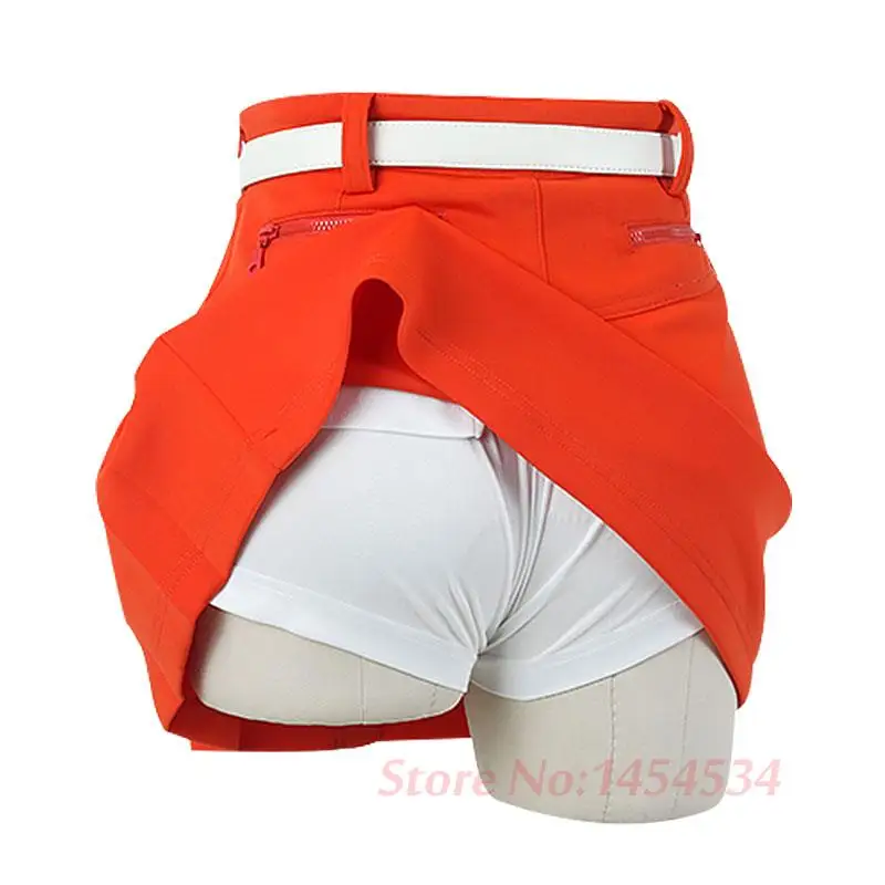 Отправка ремнем! Женская короткая юбка PGM летняя одежда шорты для гольфа с