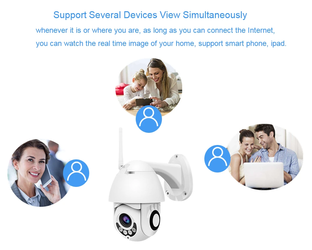 1080P Wifi IP камера наружная двухсторонняя аудио PTZ 5X оптический зум ночное видение ИК 60 м беспроводная безопасность скорость купольная камера P2P
