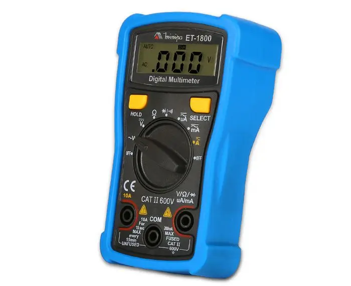 Мини Многофункциональный цифровой мультиметр Minipa ET-1800, ручной, Автоматический диапазон