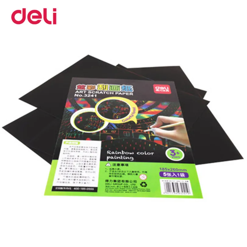 Deli Волшебная цветная бумага для рисования игрушки детей два в одном черная