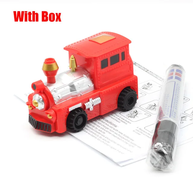 B01 With box Горячая волшебная ручка Индуктивный автомобиль грузовик Следуйте любой нарисованной черной линии трек мини игрушка инженерные транспортные средства обучающая игрушка - Цвет: B01 With box