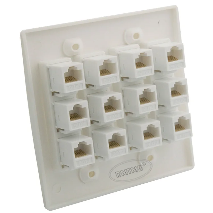 Настенная пластина CAT6 rj45 2 шт. с 12 портами|network wall plate|face platewall plate |