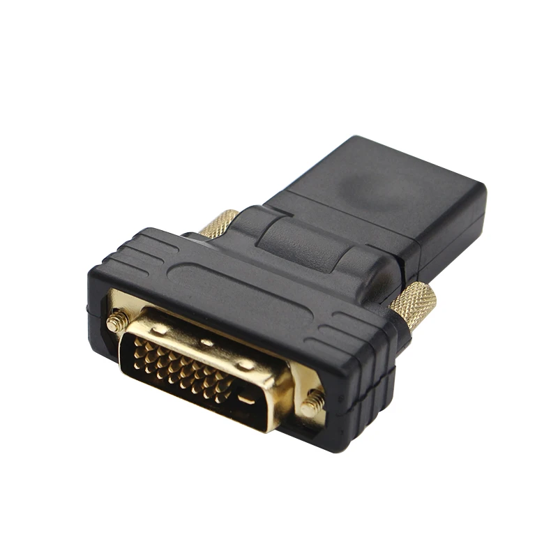 360 градусов вращение мужского и женского пола совместимому с HDMI к DVI-D DVI 24 + 1 Pin