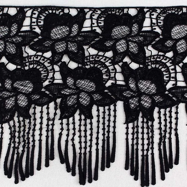 29 см DIY ручной работы Patchwork Хлопок Вышитая Кружево ленты черный Цвет хлопок