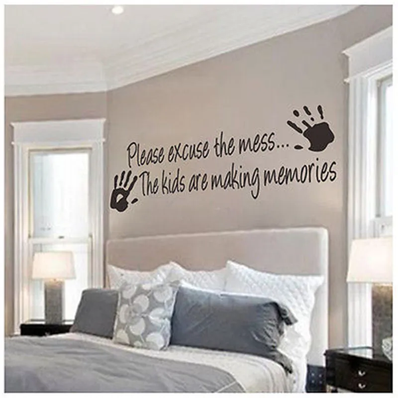 Извините за беспорядок дети Making Memories настенная наклейка со словами Наклейка ПВХ