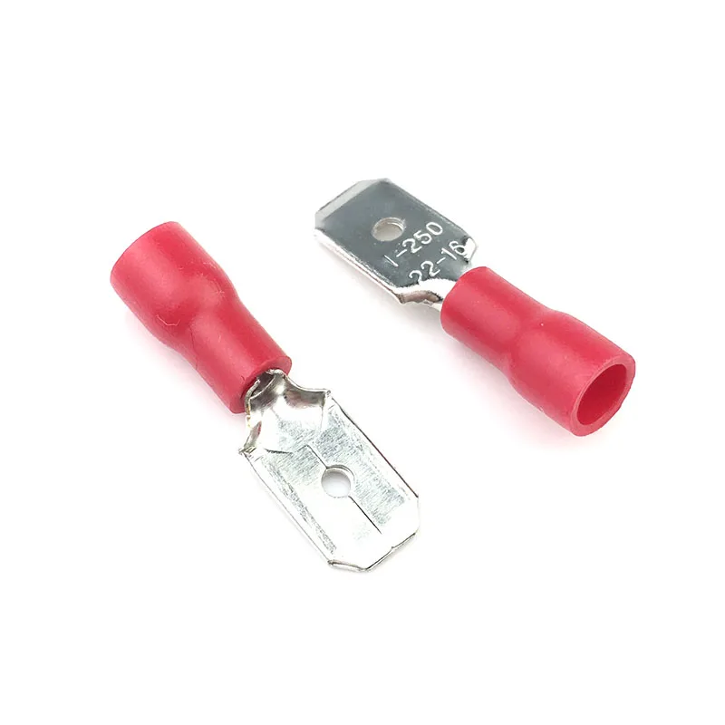 FDFD 1 25 250 MDD1.25 6 3 мм красный женский мужской Электрический обжимной клеммный