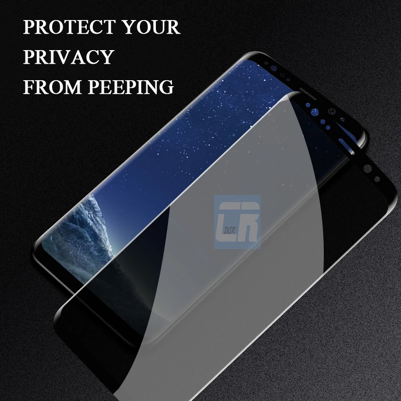 Изогнутое закаленное стекло с полным покрытием для защиты экрана Samsung Galaxy S8 S9 Plus