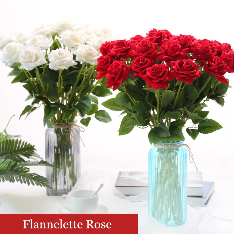 Бесплатная доставка Набор из 10 шт./упак. байковые розы цельное Свадебный букет