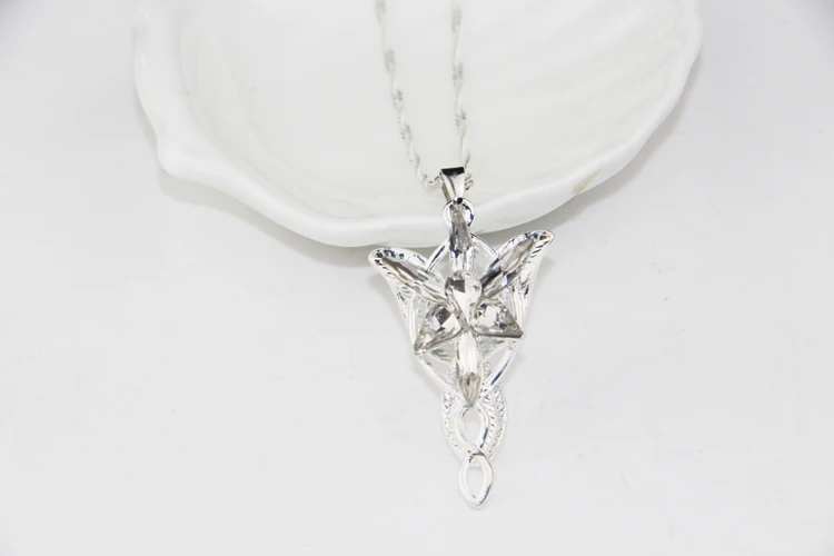 ZRM Fashion Arwen Evenstar Necklace The Elves Princess Crystal Cubic Zirconia Stone Pendant Jewelry For Women Gifts | Украшения и