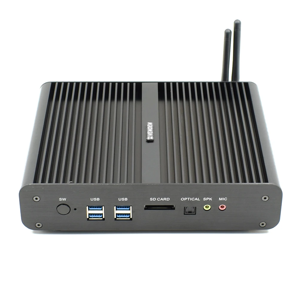 Мини ПК Intel i7 Core 5500u Безвентиляторный Компьютер с двойной Lan 2 HDMI i3 Mini Desktop RS232 COM 8 USB