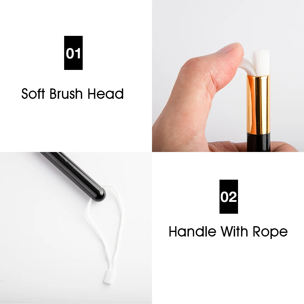 Профессиональная Очищающая щетка для ресниц мытье шампунем бровей носа очистки